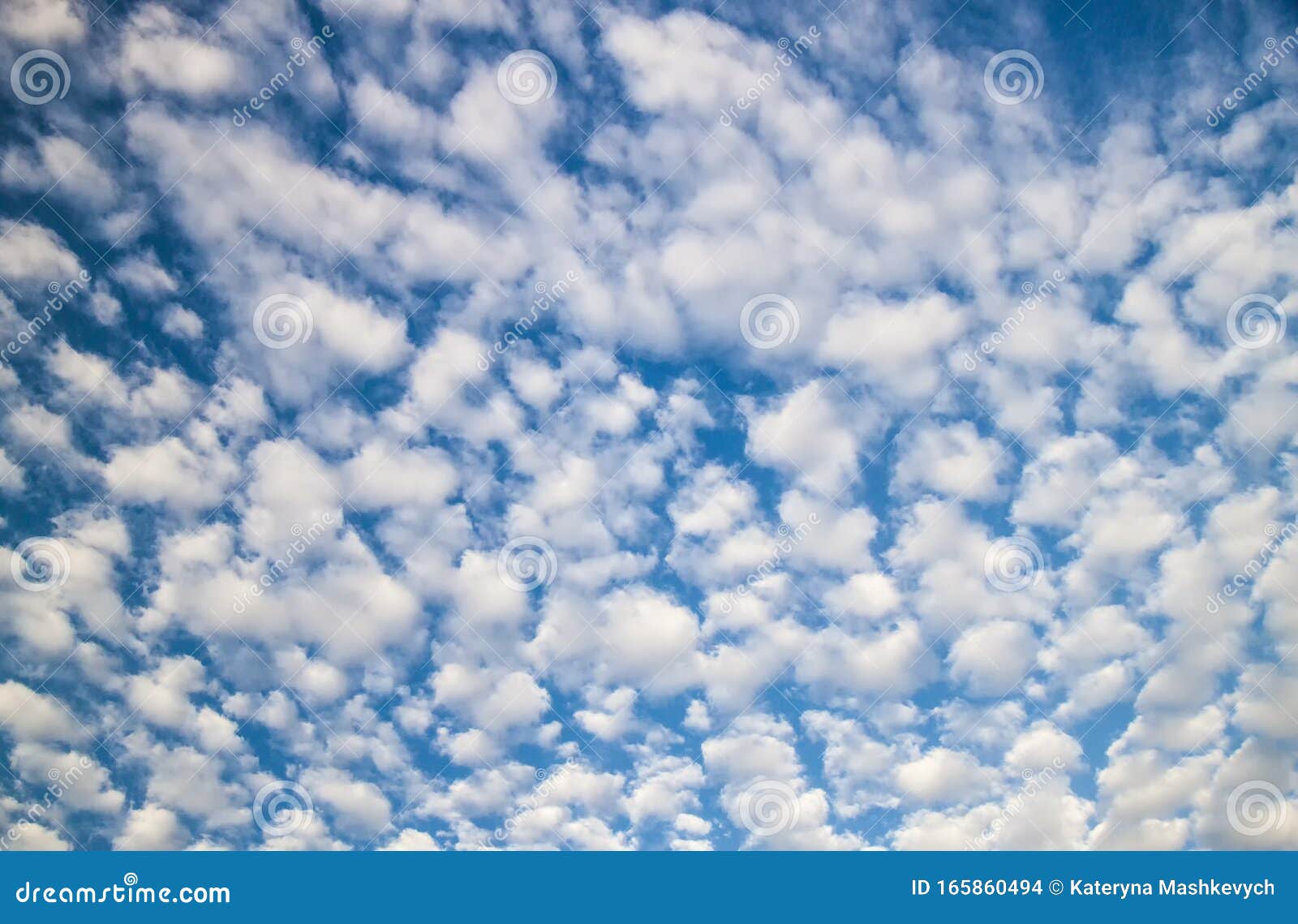 Altocumulus Sky Air Weather Blue Background High Cloudy Heaven ...