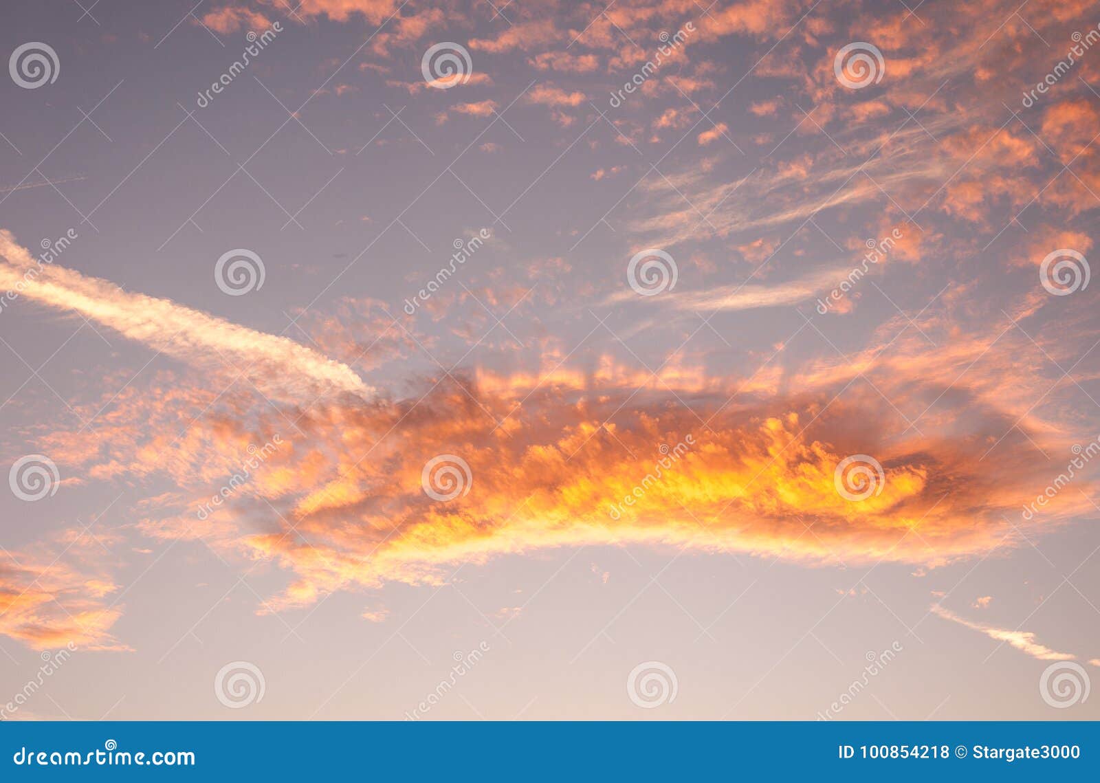 Altocumulus Clouds at Sunset. Stock Photo - Image of clouds, science ...