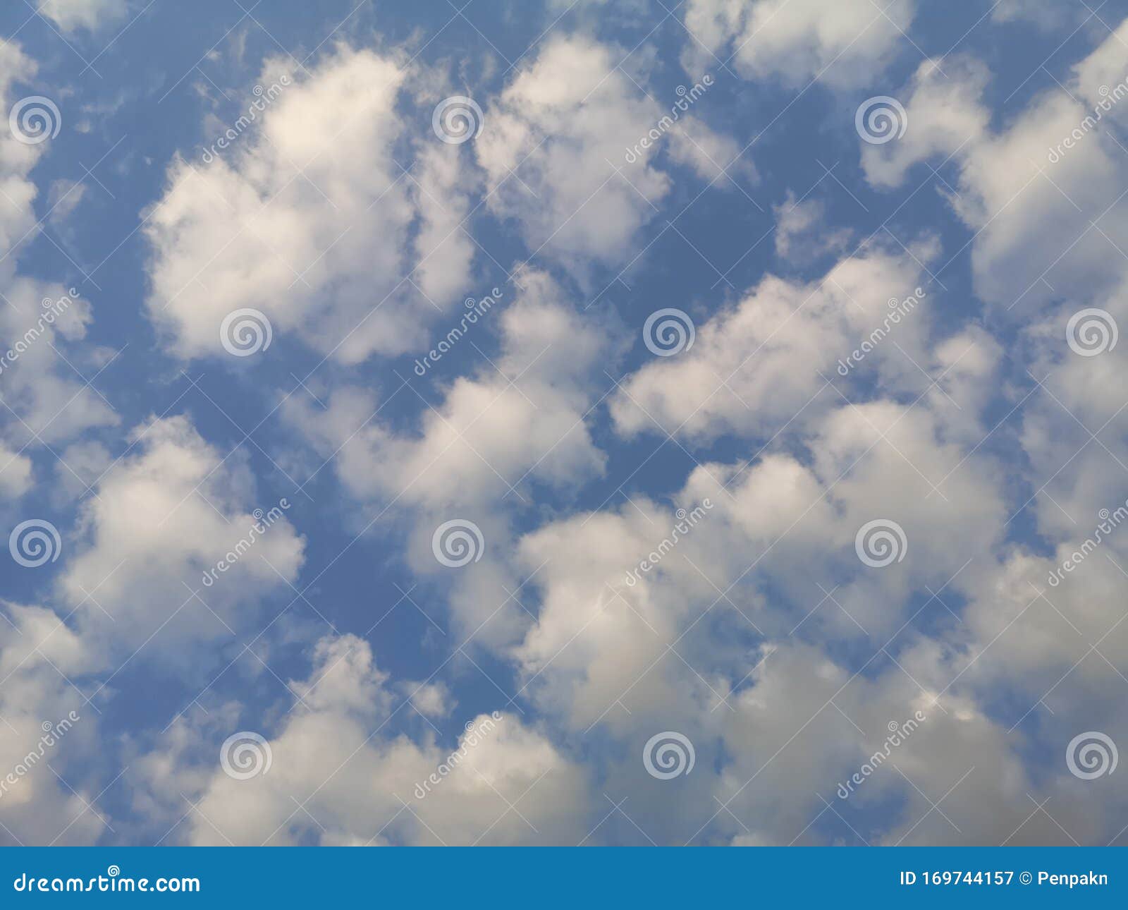 Altostratus, white clouds in the blue sky natural background beautiful nature environment bright