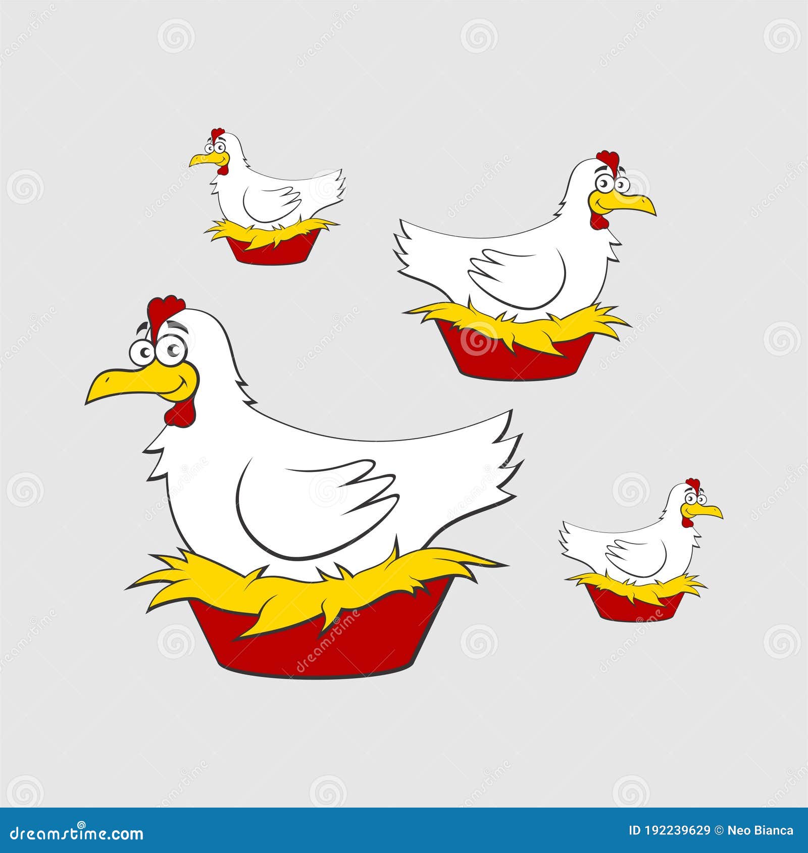 Raw Chicken On White Background. Side View. Colored Chicken Meat Icon