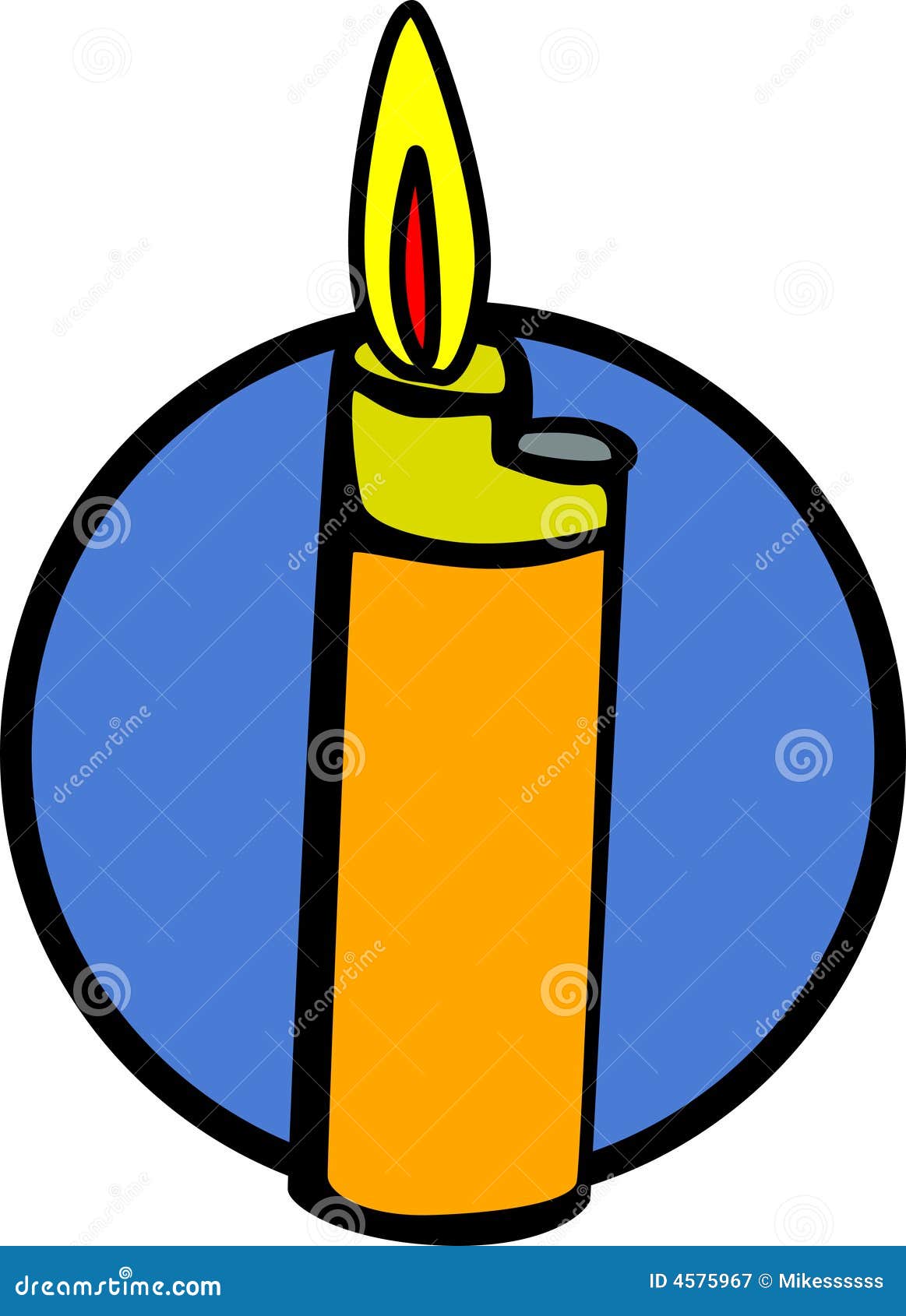 Alumbrador del cigarrillo ilustración del vector. Ilustración de