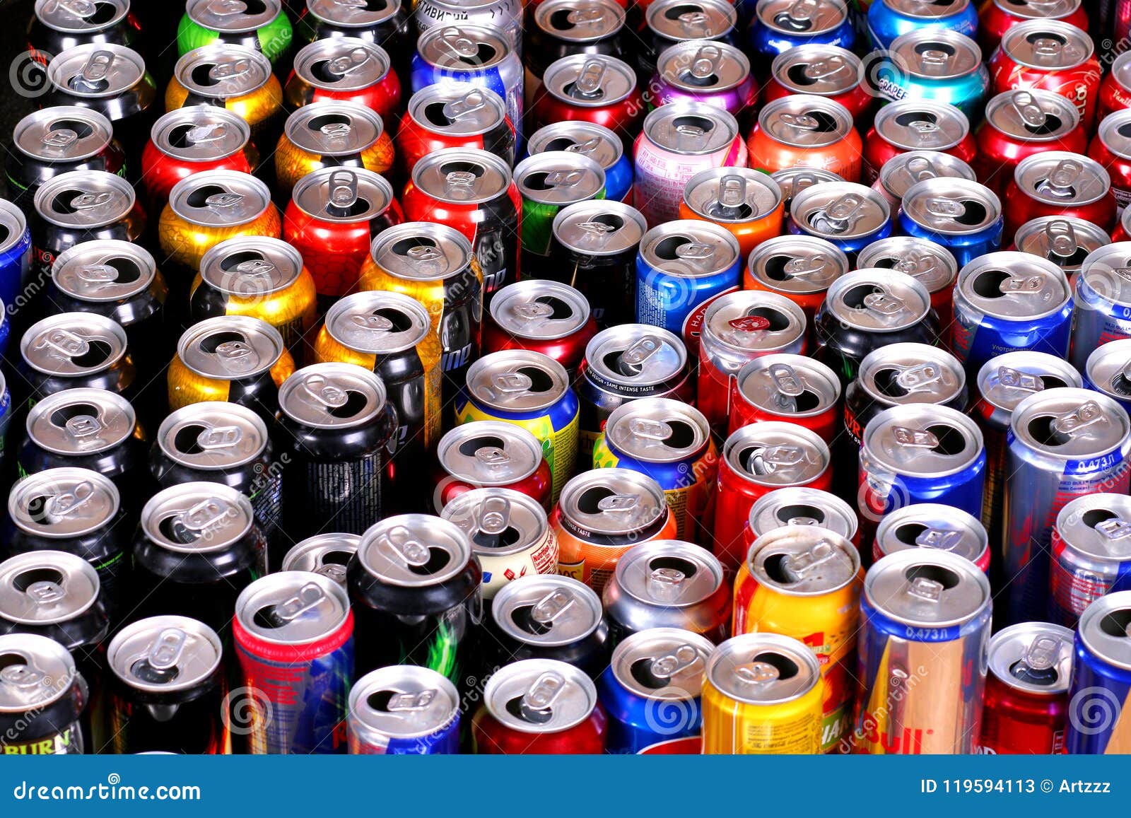 Aluminium cans editorial stock photo. Image of ecology 119594113