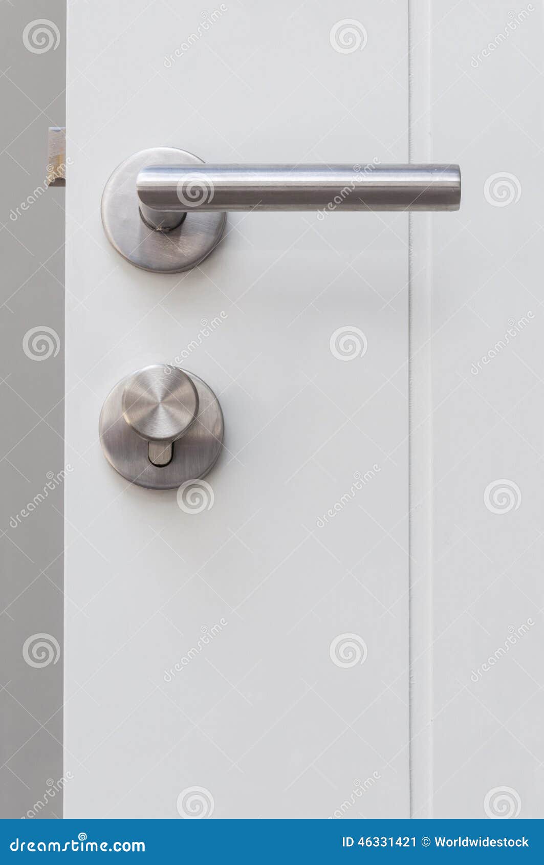 Aluminium door knob stock image. Image of painted, macro 46331421