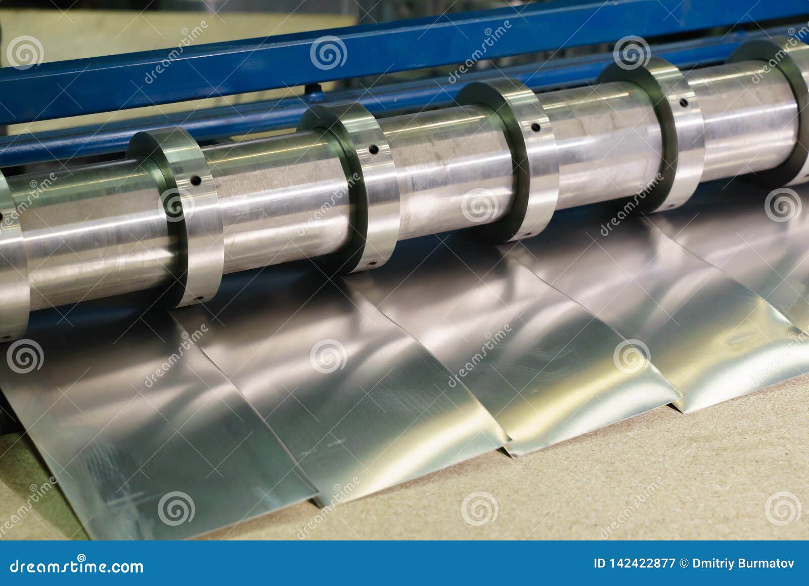 Aluminum Cutting Machines Are In Use. RoyaltyFree Stock Photography