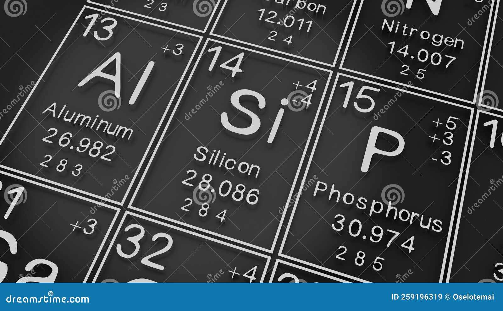 Aluminium, Silicon, Phosphorus on the Periodic Table of the Elements on ...