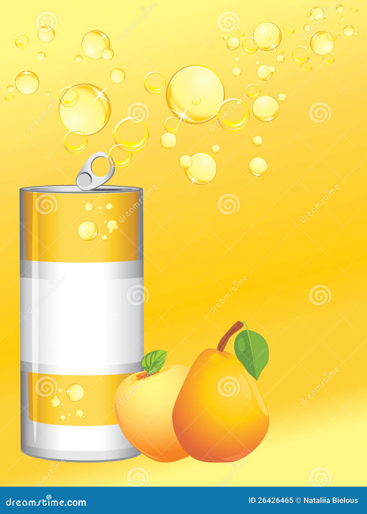 Aluminiumdose Mit Fruchtlimonade Vektor Abbildung - Illustration von ...