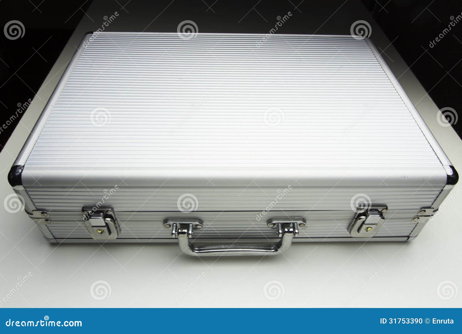 Aluminum briefcase stock photo. Image of cutter, hardware 31753390