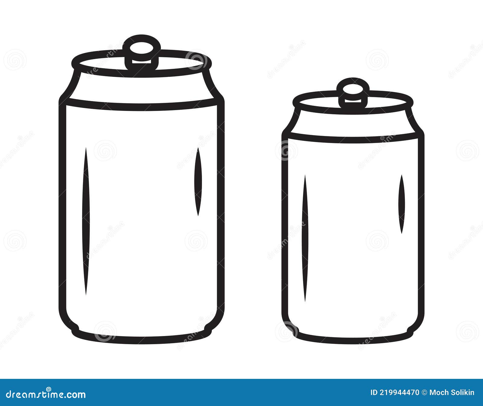 Aluminum Cans / Soda Cans Line Art Vector Icon for Apps and sites