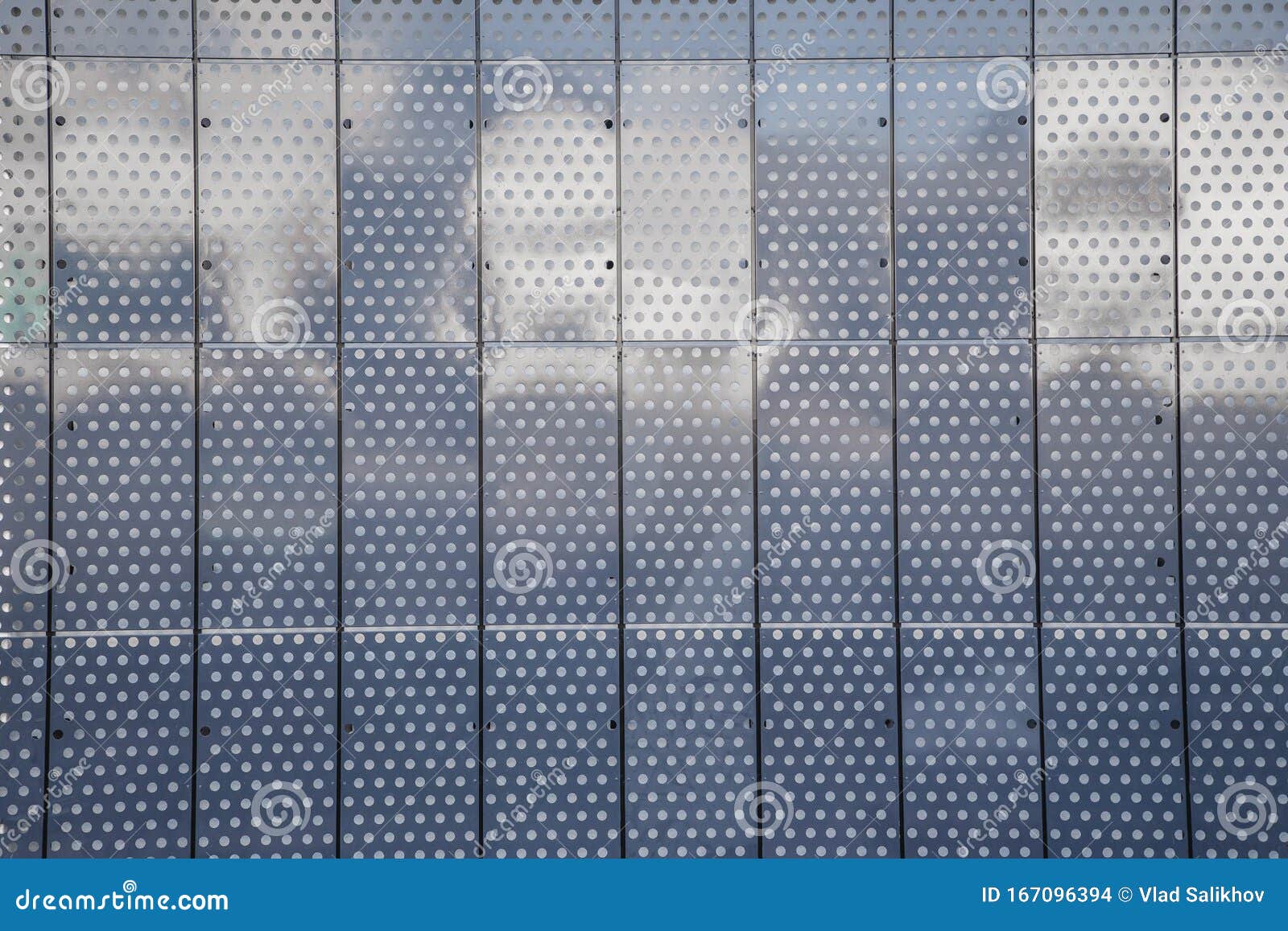 Aluminum Composite Panel with Holes Perforated Sheet Stock Photo