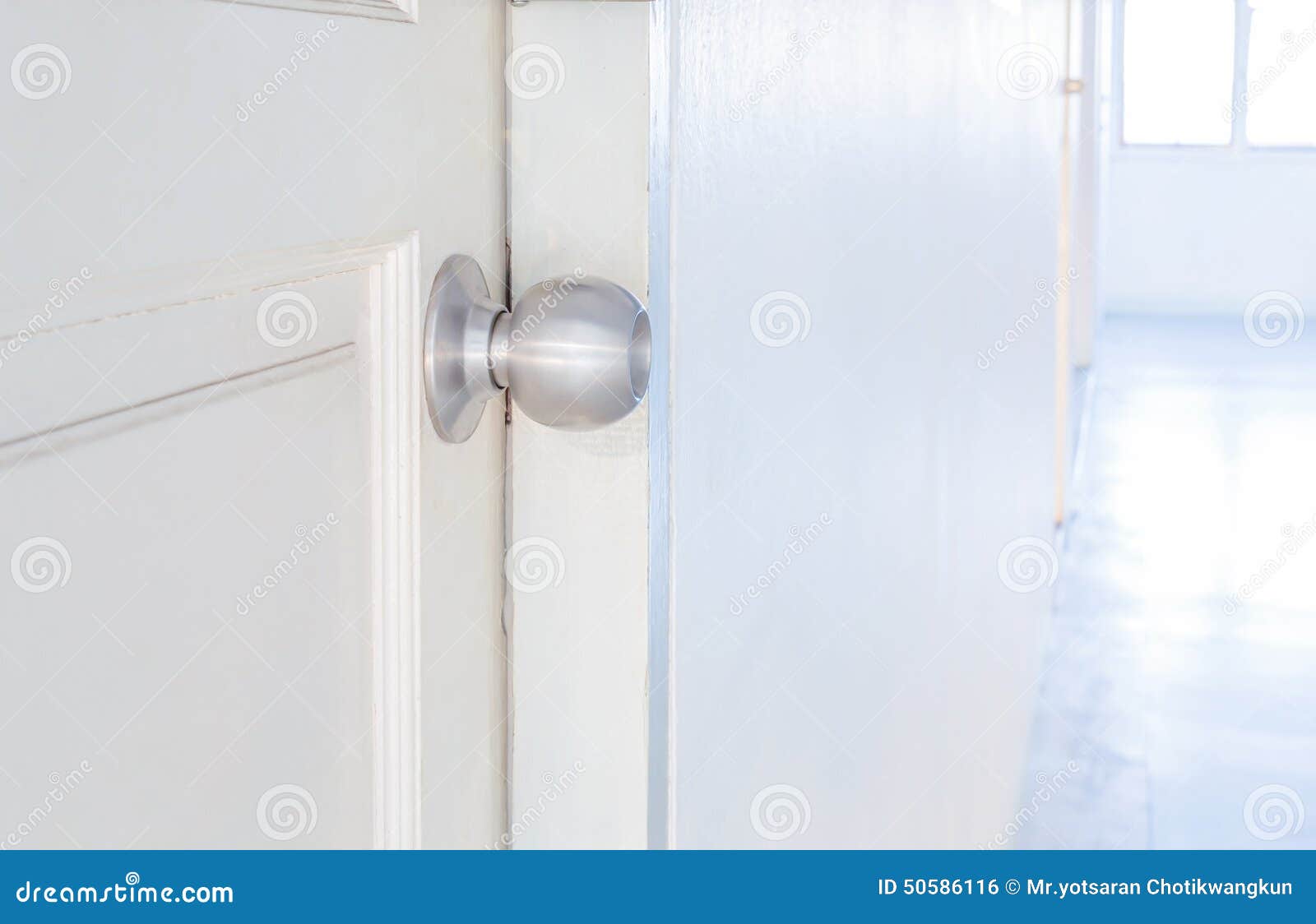 Aluminum door knob stock photo. Image of privacy, household 50586116