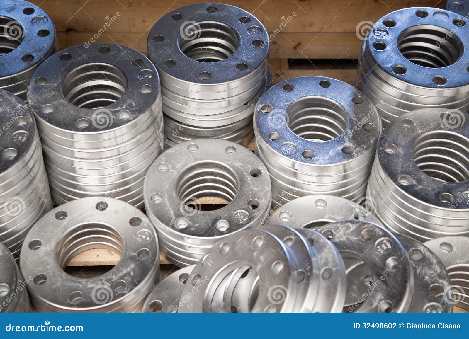 Aluminum Flanges stock photo. Image of pipe, metal, development 32490602