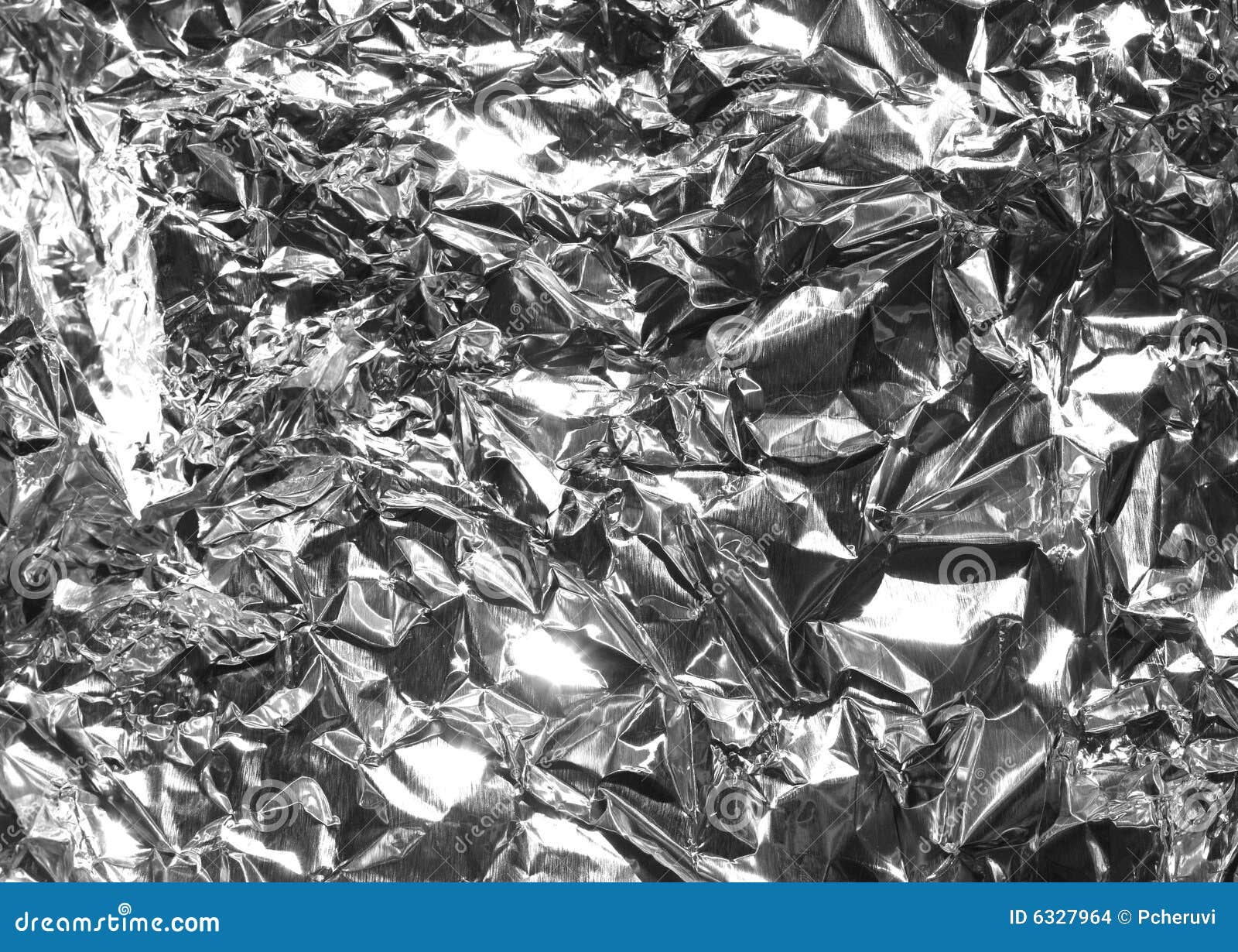 Aluminum Foil Shiny Wrinkled Background Stock Photography