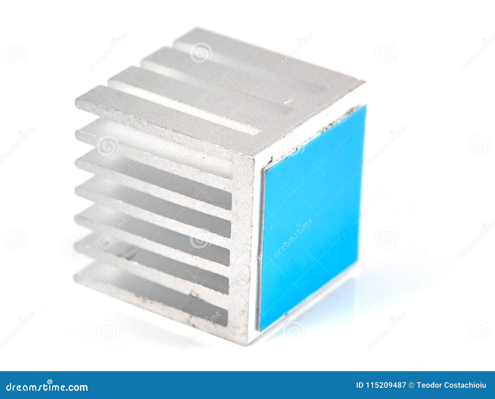 Aluminum Heatsink Stock Image Image Of Glue Blue Part
