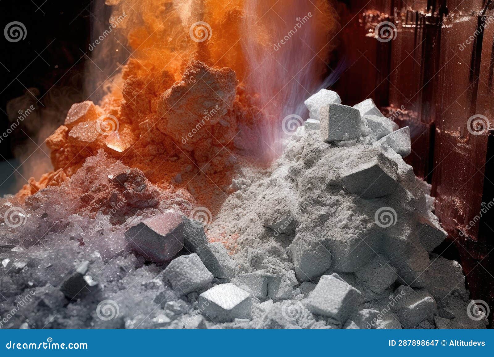 Aluminum Oxide, the Raw Material for Smelting Stock Illustration
