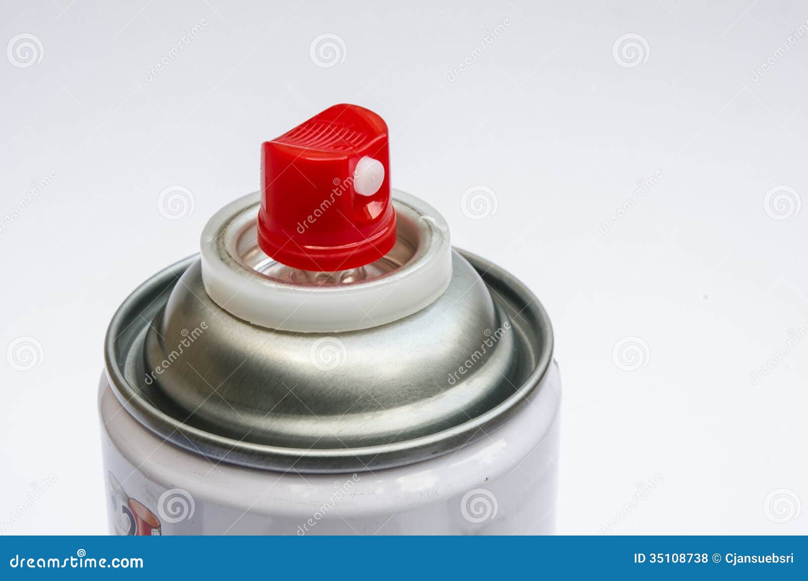 Aluminum Spray Paint Can Isolate On White Background Stock Photo