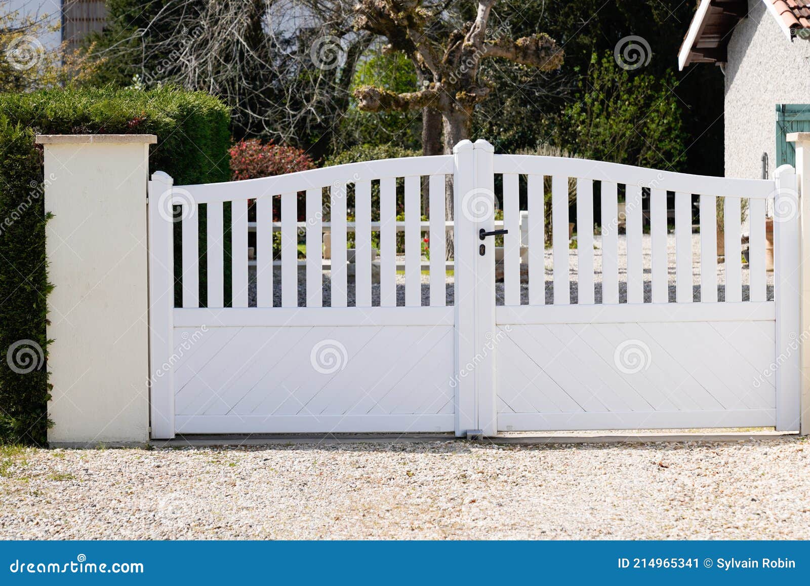 Aluminum White Home Design Metal Gate of Suburb House Steel Door ...