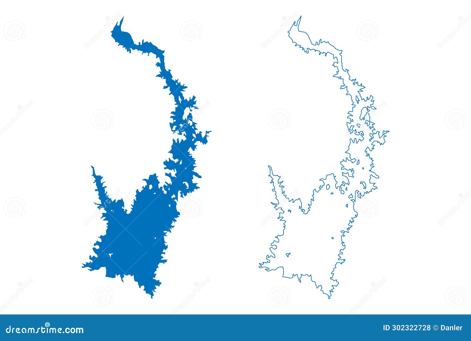 alvaro obregon dam lake (united mexican states, mexico) map  ,