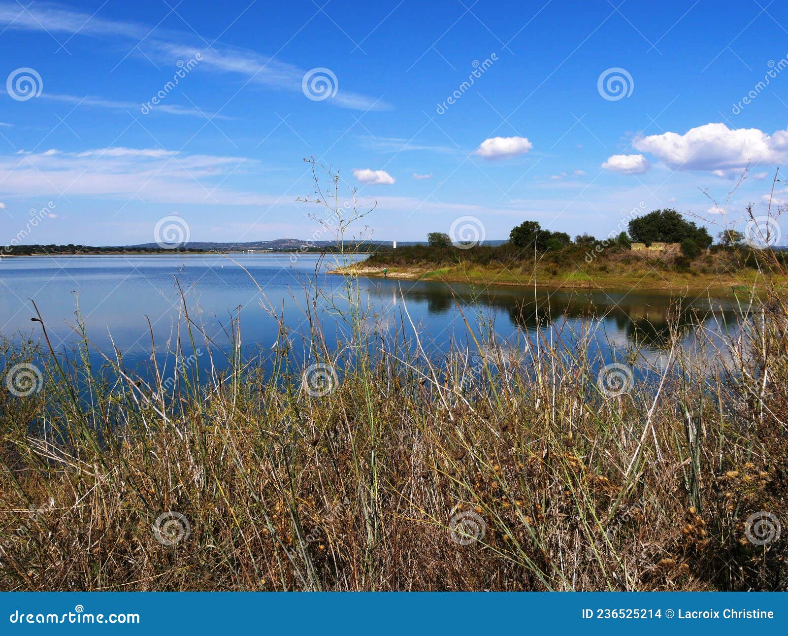 alvito reservoir lake in alentejo