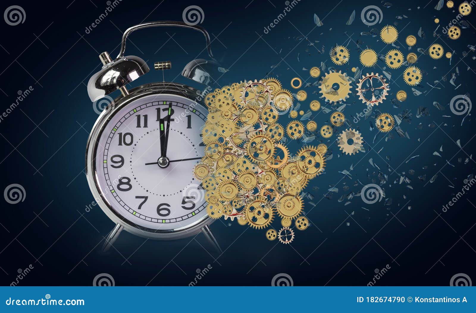 Alzheimer Cabeza Cerebro De Engranajes Amnesia Hora De Reloj 3d