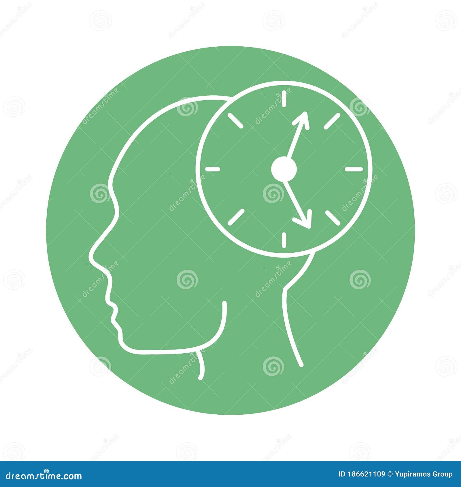 Alzheimer Persona En Tiempo De Reloj De Perfil Confusión