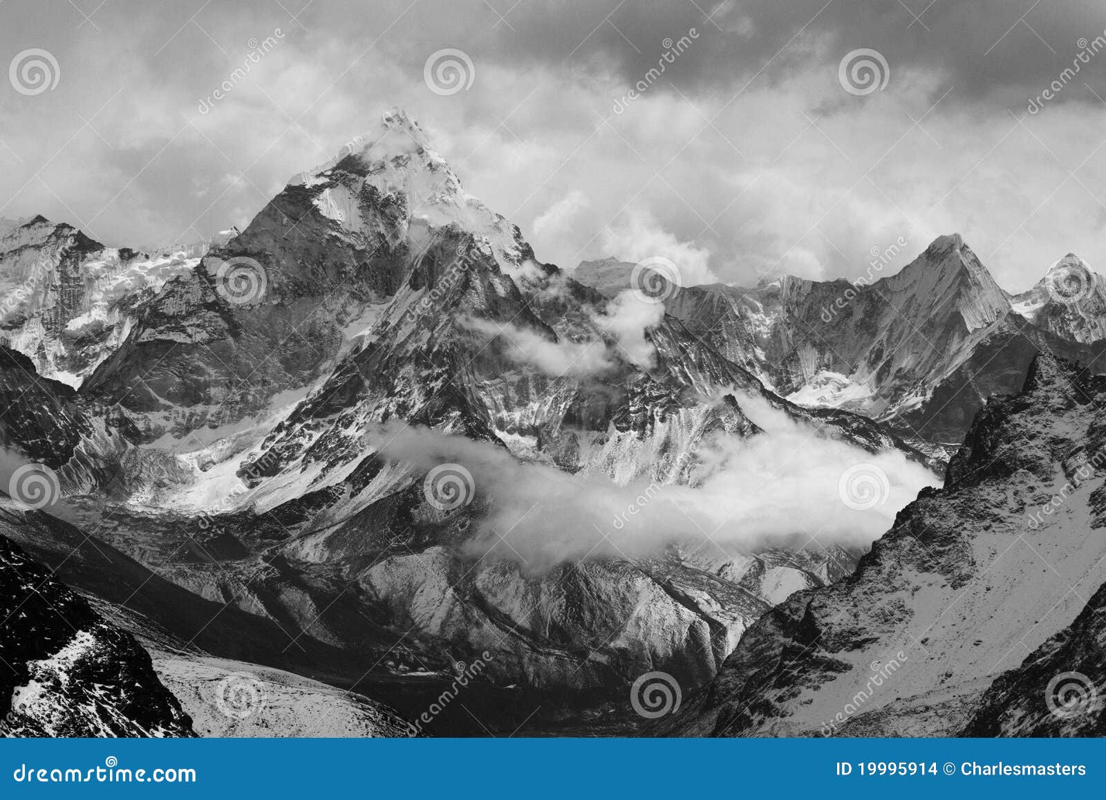 ama dablam from lobuche east attack camp