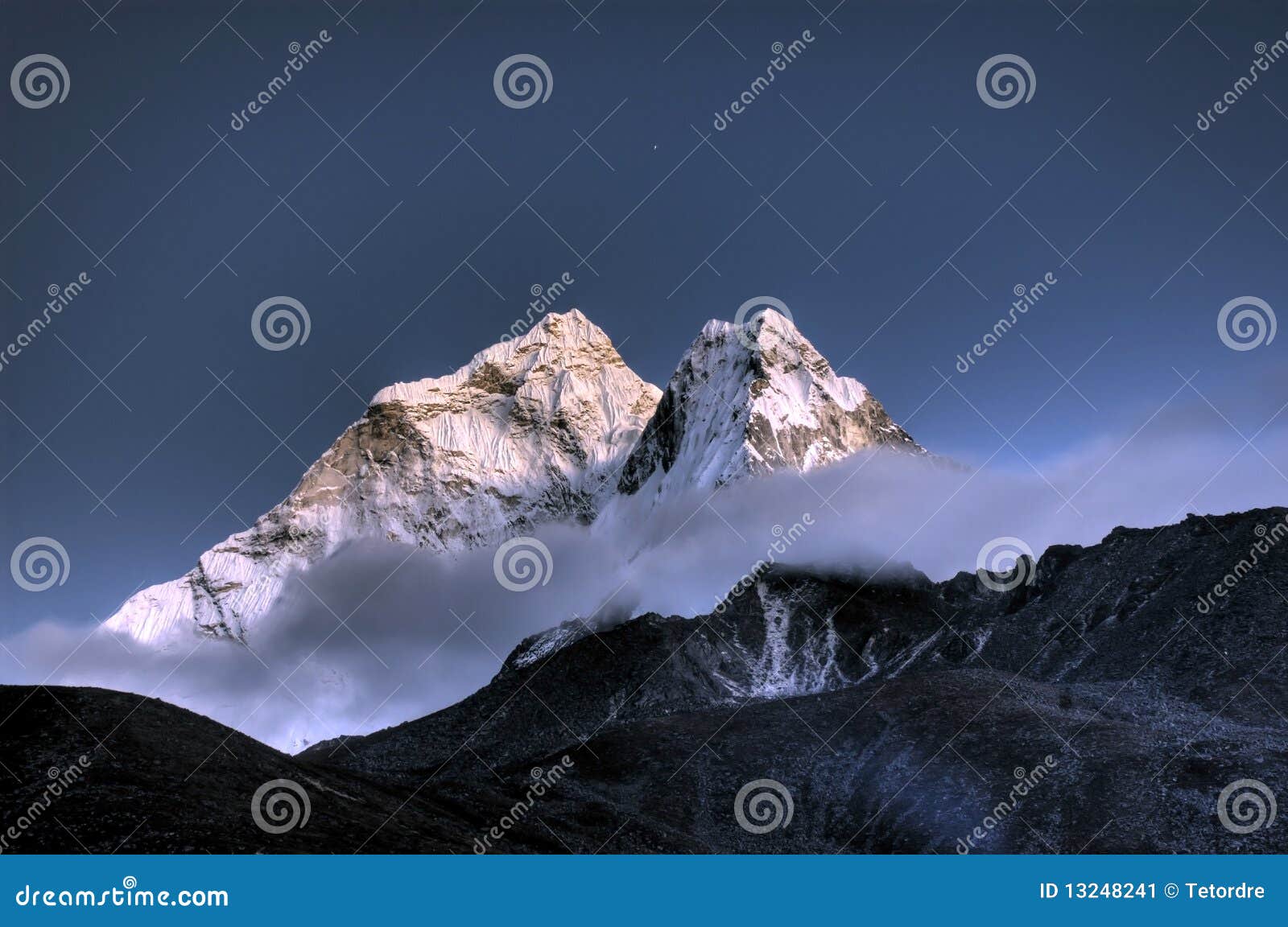 ama dablam. mountain in the himalayas, nepal