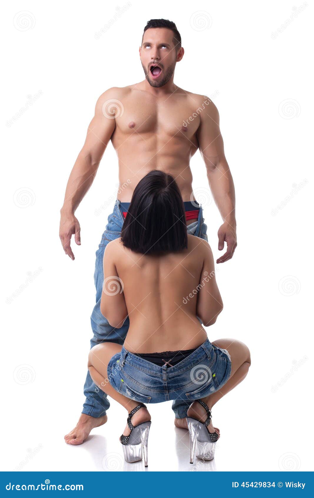 Amanti Bei Che Hanno Sesso Orale in Studio Fotografia Stock - Immagine di  tentazione, orale: 45429834