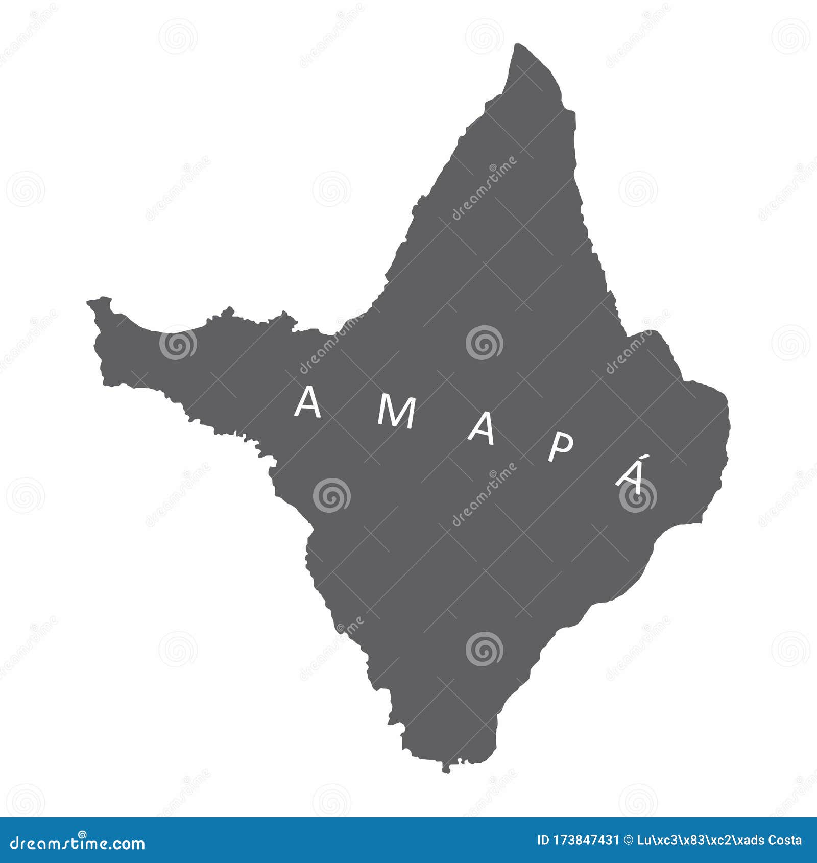 amapa state map silhouette