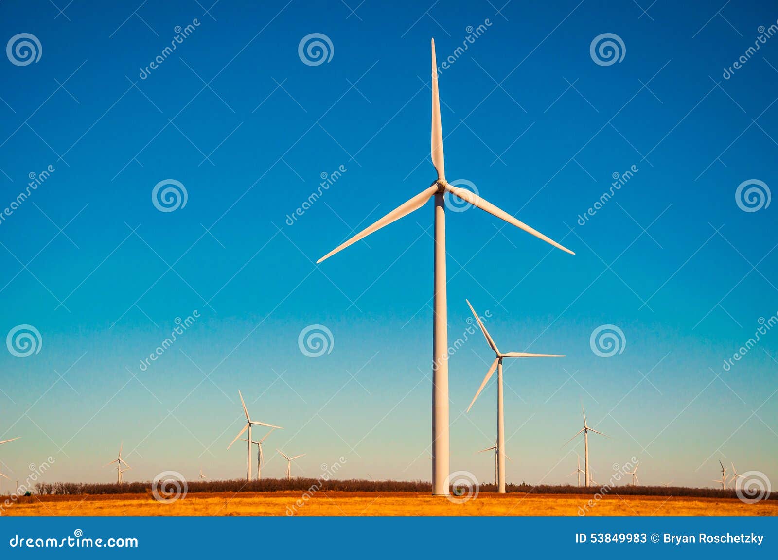 Amarillo Sunshine Wind Farm West Texas Stock Photo Image 53849983