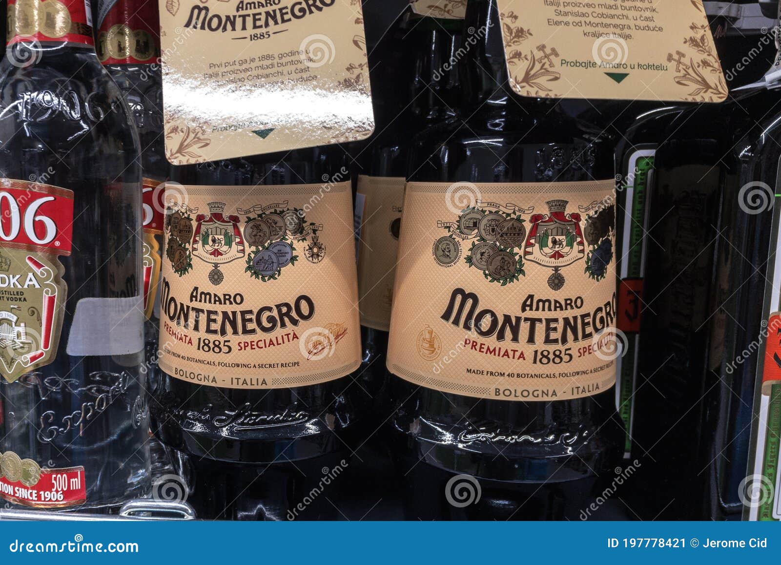 Amaro Montenegro Logo on Some Bottles for Sale. Editorial Photo - Image of  bologna, orange: 197778421