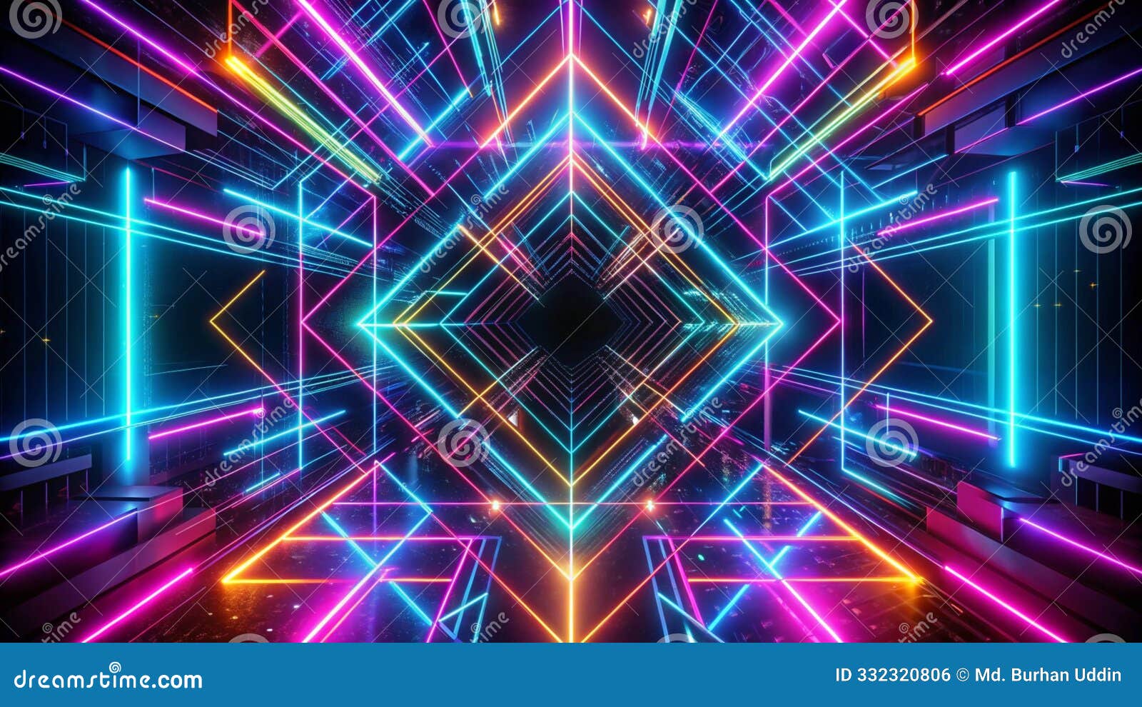an amazing abstract background with neon colored lines and s
