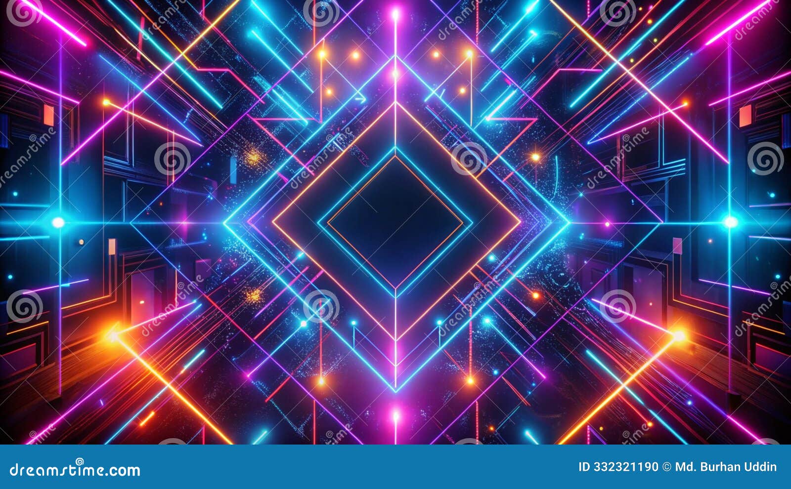 an amazing abstract background with neon colored lines and s