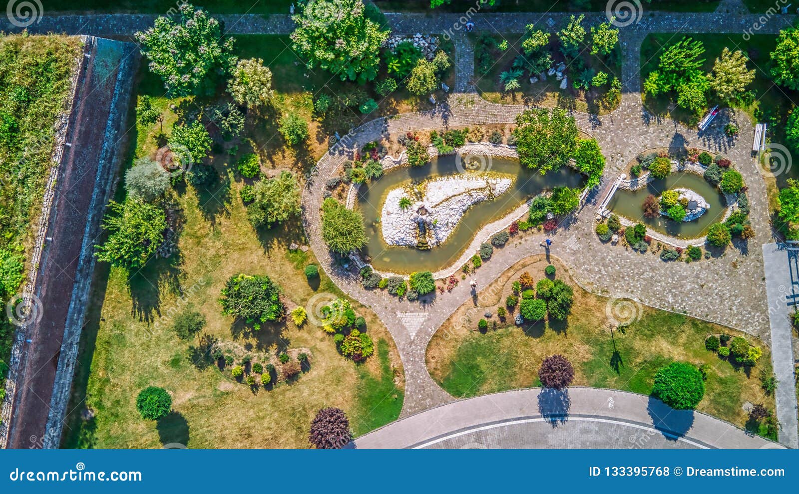 Amazing Aerial View Of A Japanese Garden Stock Photo Image Of Landscape Park 133395768