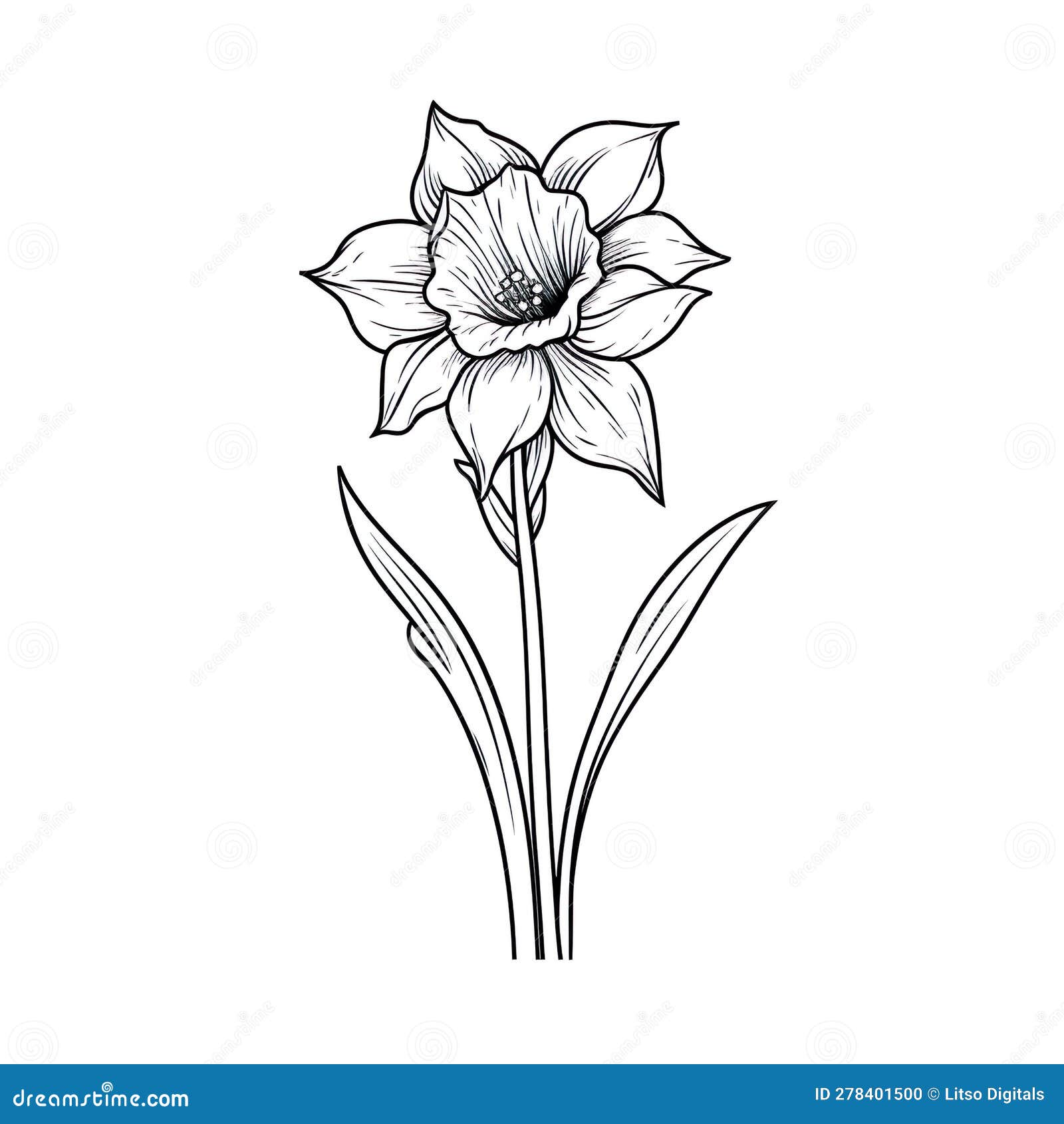 Amazing and Classy Image of Daffodil Generated by AI Stock Illustration ...