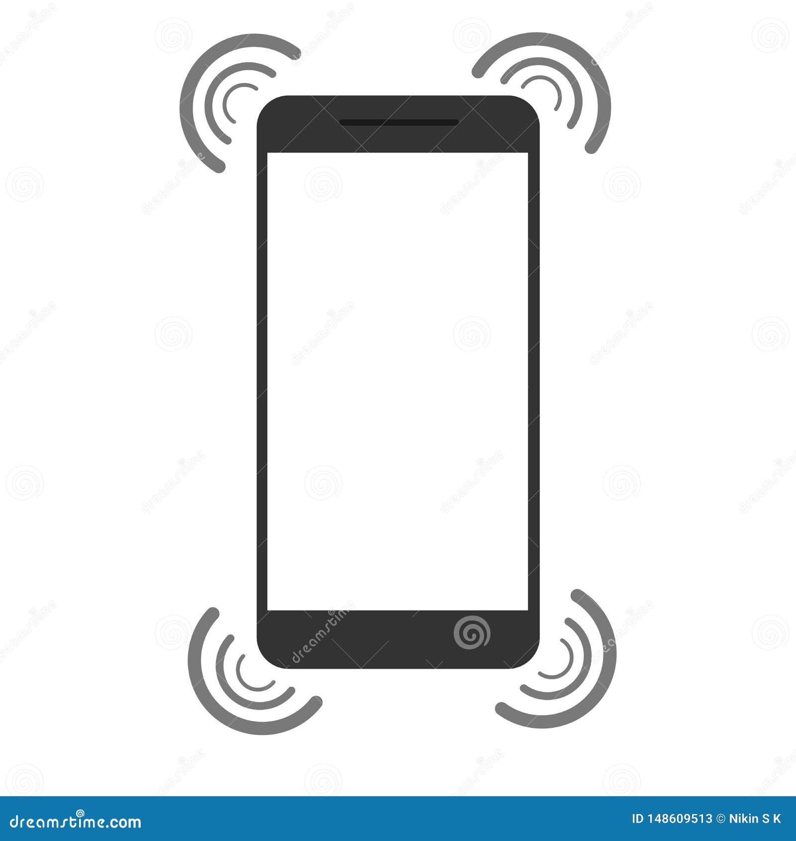 Mobile Phone Vibrating Effect Art Stock Image Illustration of vibration, effect 148609513