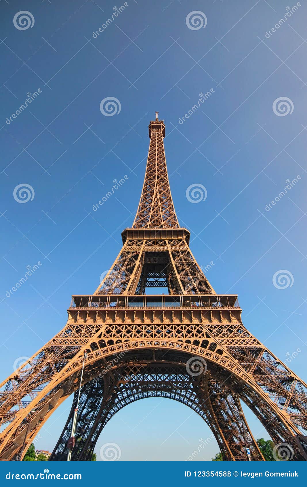 the amazing eiffel tower in paris. tower is one of the most recognizable landmarks in the world. famous touristic pl