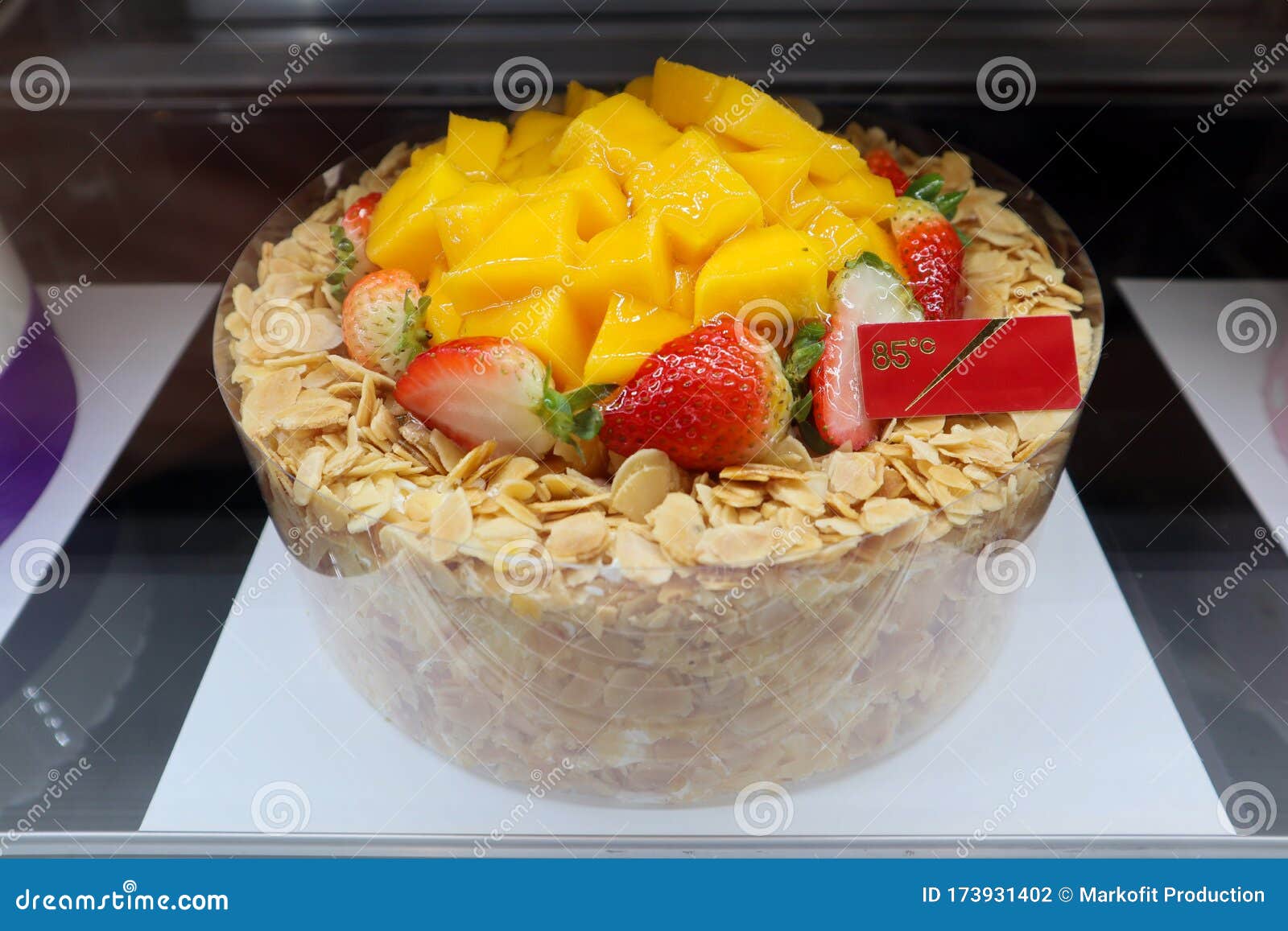Amazing Fresh Fruit Cake in Chinese Bakery Stock Photo Image of