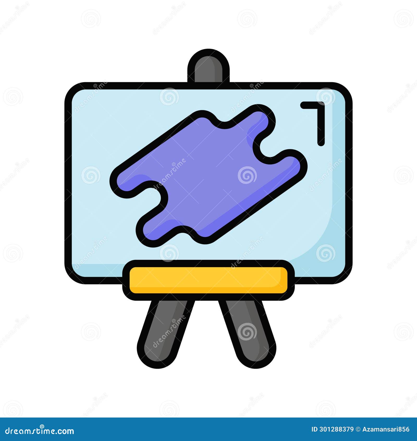 An Amazing Icon of Canvas Board, Painting Board Vector Design Stock
