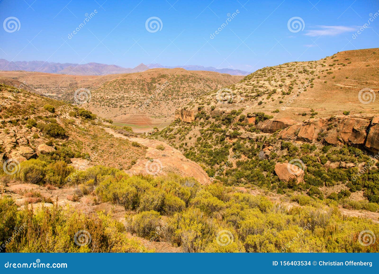 kæmpe eksplodere Ambient The Amazing Landscape of Lesotho Stock Photo - Image of plant, cloud:  156403534