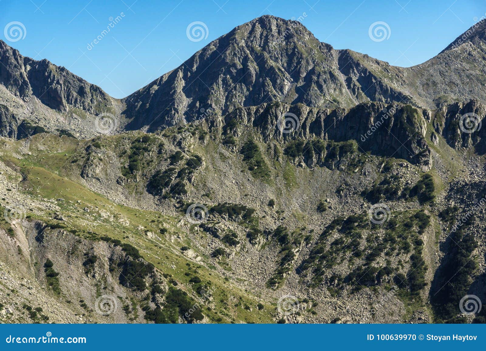 Amazing Landscape with the Tooth Peak, Pirin Mountain Stock Photo ...