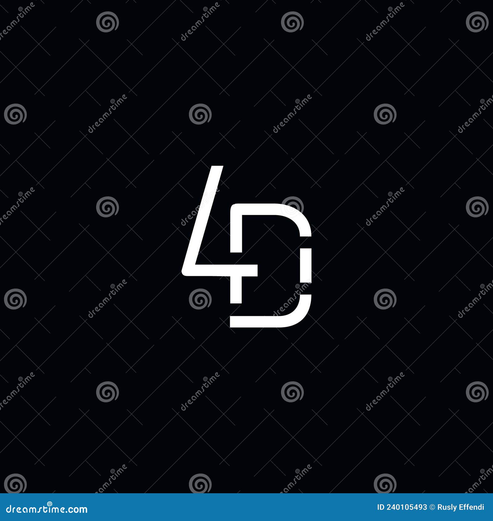 amazing and modern initial letter 4d 