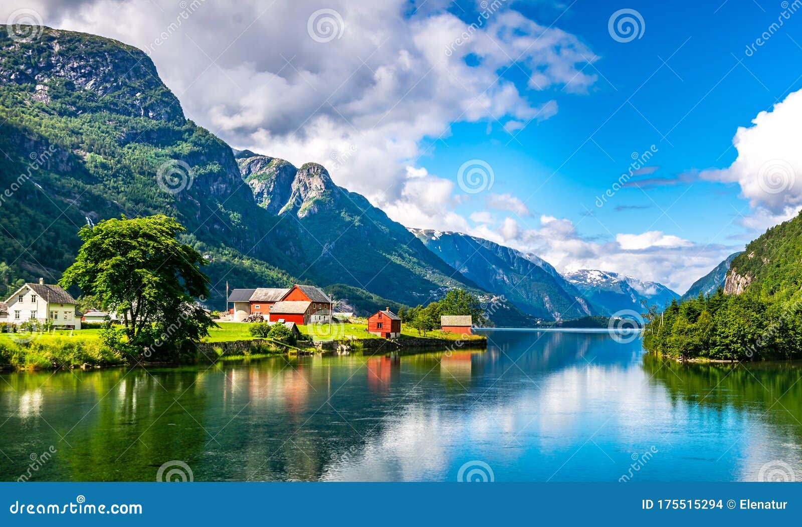 Seks Supersonic hastighed Edition Amazing Nature View with Fjord and Mountains. Beautiful Reflection.  Location: Scandinavian Mountains, Norway. Artistic Picture. Stock Photo -  Image of fjord, nature: 175515294