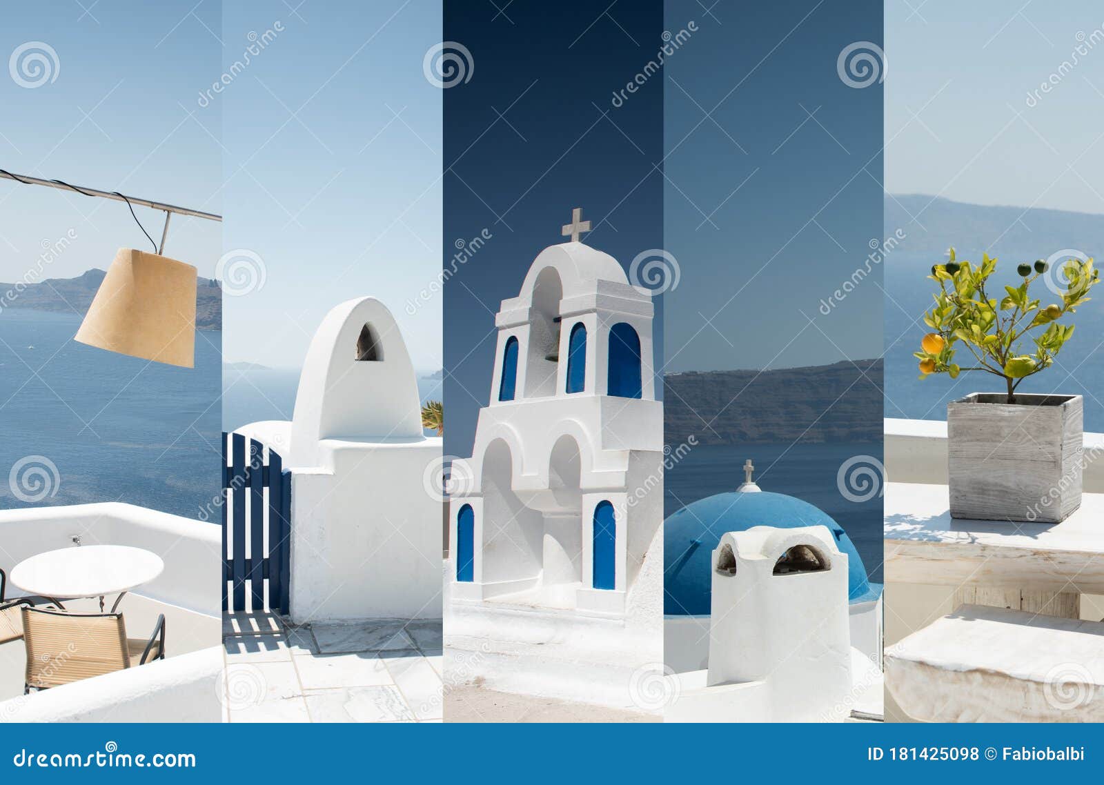 Amazing Santorini, Travel in Greek Islands Series Stock Photo - Image