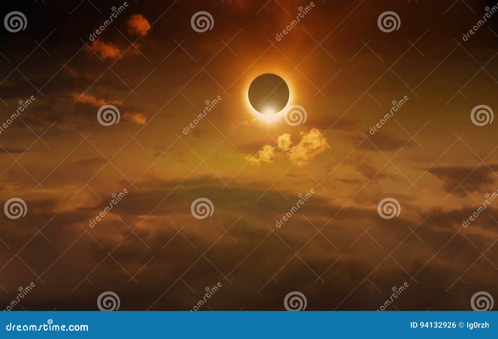 amazing scientific background - total solar eclipse