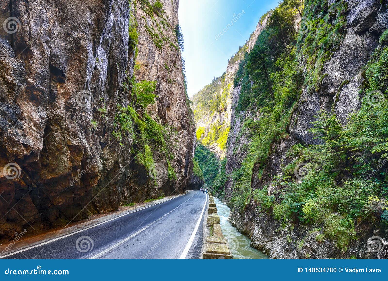 Amazing Summer View Of Bicaz Canyon Cheile Bicazului Stock Photo Image Of Hill Journey