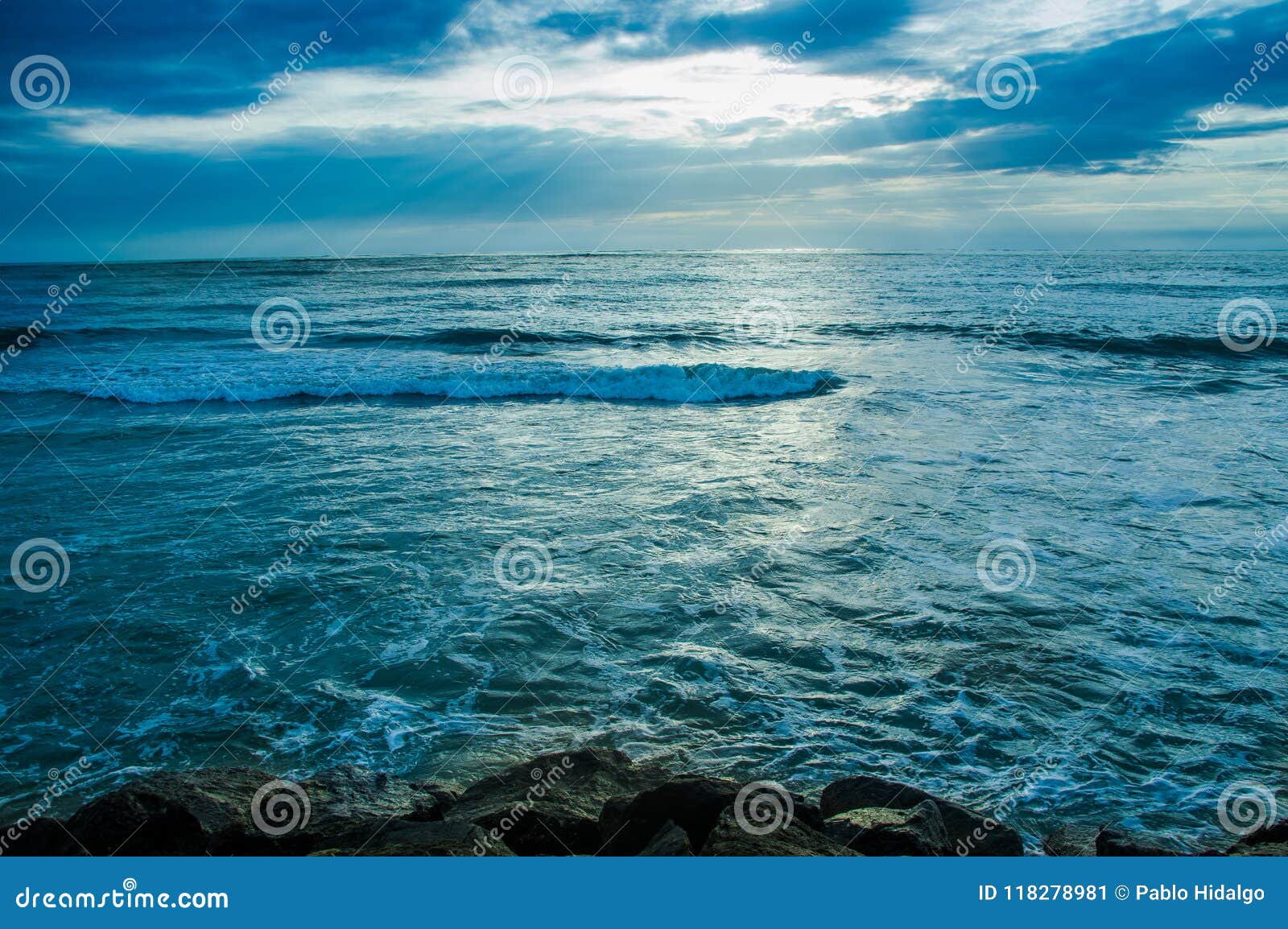 amazing sunrise view in the beach of cojimies, manabi in ecuador