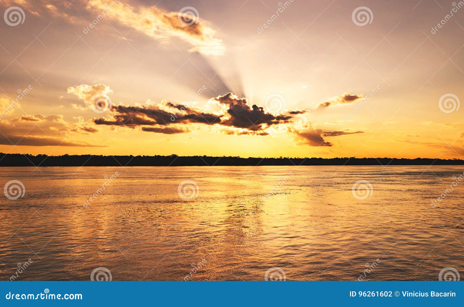 amazing sunset at rio madeira in porto velho ro brazil