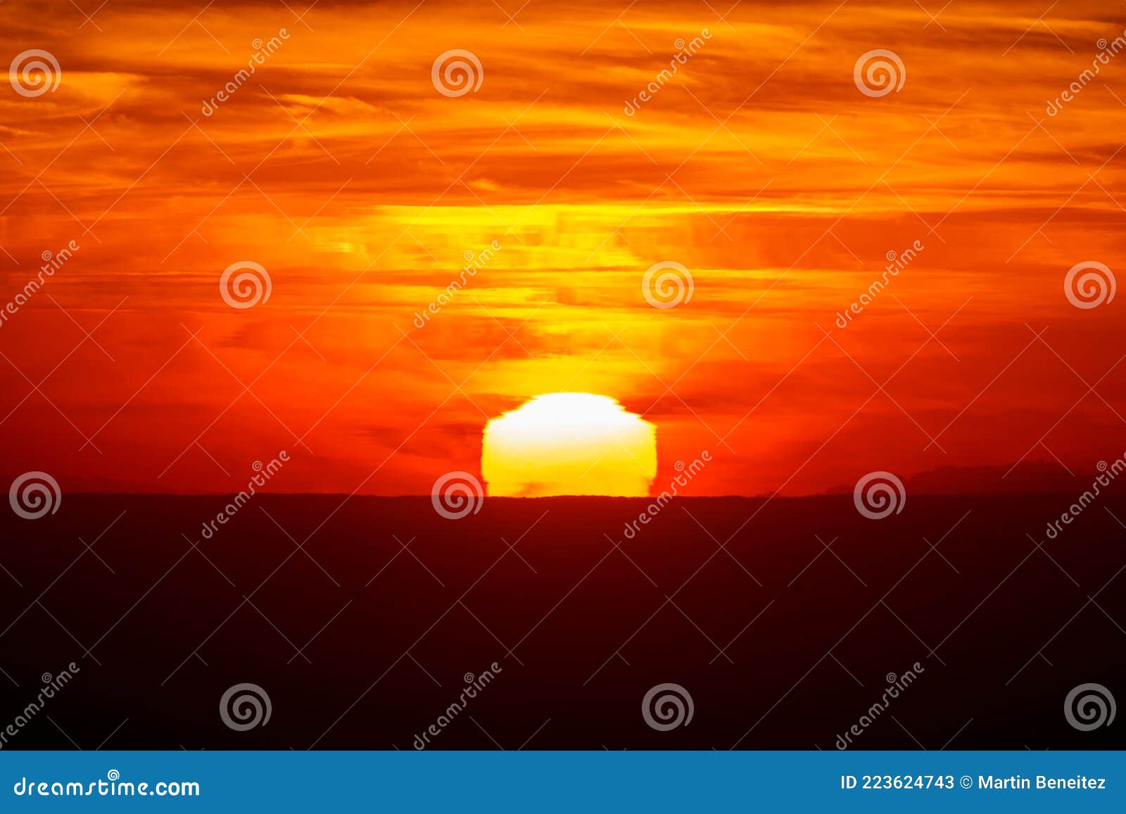 amazing sunset scenary in mountain