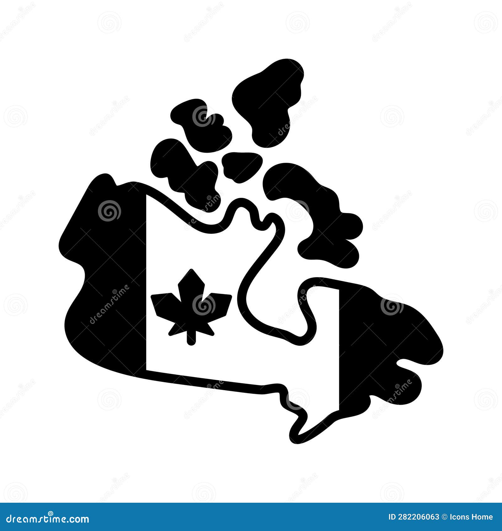 An Amazing Vector of Canadian Map in Modern Style, Ready To Use Icon