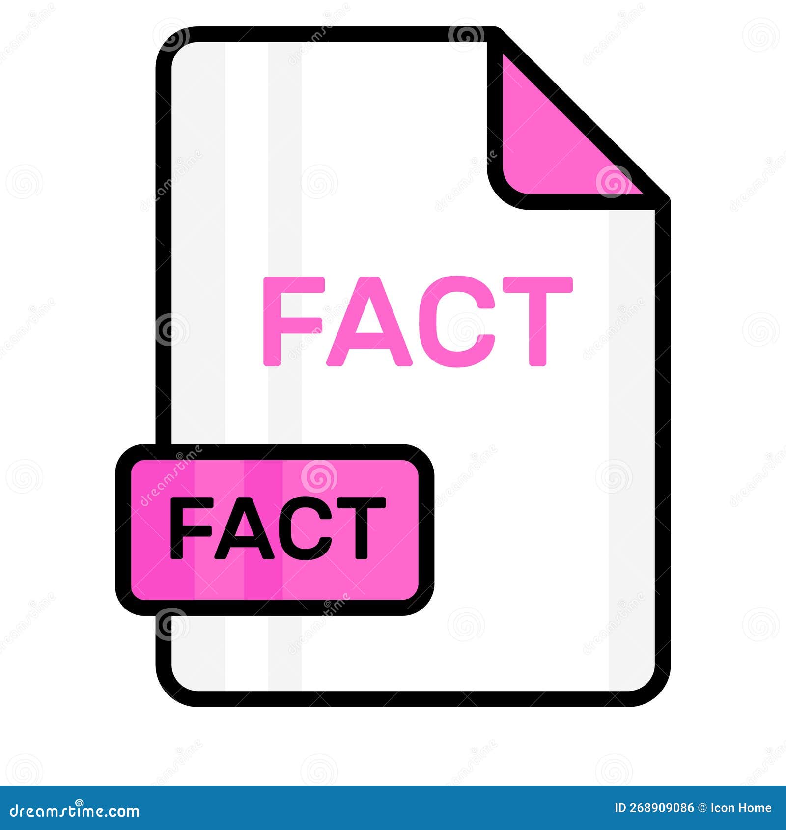 An Amazing Vector Icon of FACT File, Editable Design Stock Vector